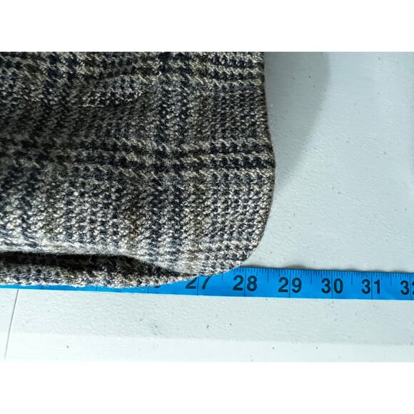 Vintage LL Bean Blazer Womens Button‎ Front Plaid Jacket Long Sleeve Brown 16P - Picture 7 of 7